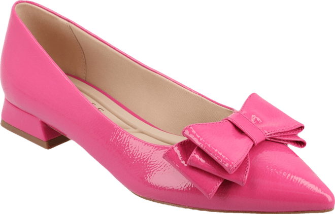 Women's Ophelia Bow Low Block Heel Dress Flats