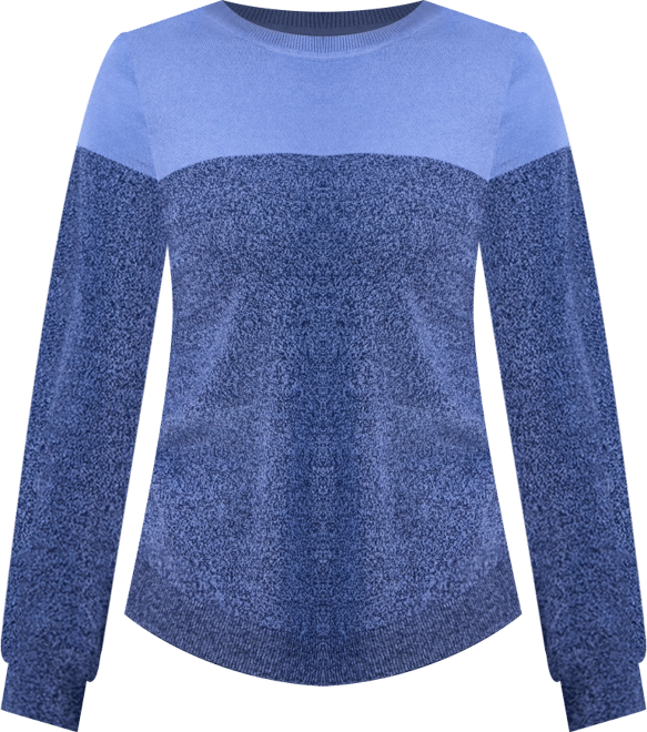 Women's Crewneck Cotton Colorblocked Sweater, Created for Macy's