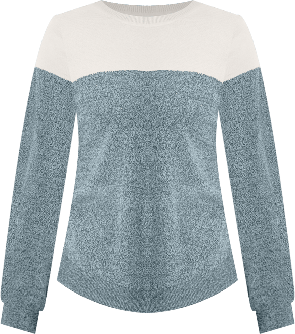 Women's Crewneck Cotton Colorblocked Sweater, Created for Macy's