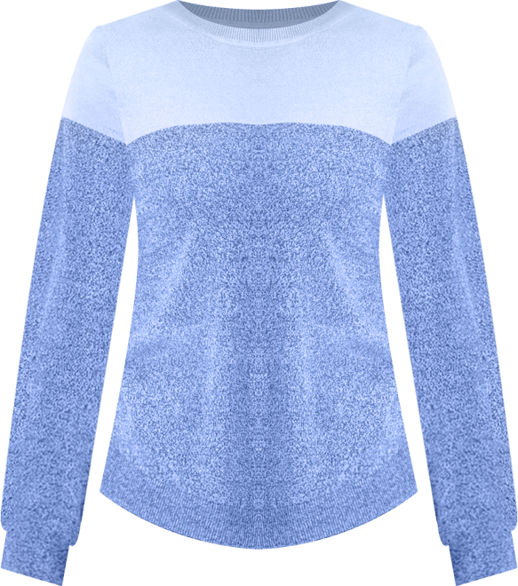 Women's Crewneck Cotton Colorblocked Sweater, Created for Macy's