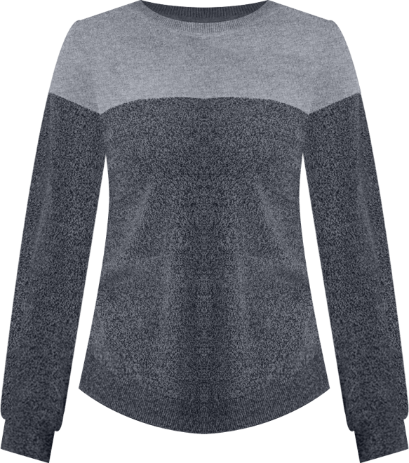 Women's Crewneck Cotton Colorblocked Sweater, Created for Macy's