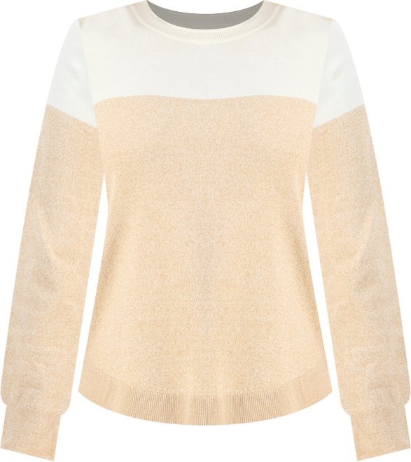 Women's Crewneck Cotton Colorblocked Sweater, Created for Macy's