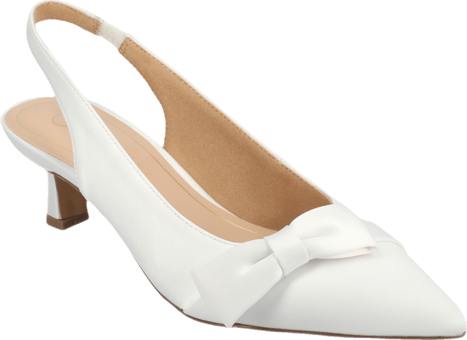 Women's Paloma Bow Kitten Heel Slingback Pumps