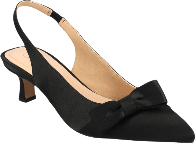 Women's Paloma Bow Kitten Heel Slingback Pumps
