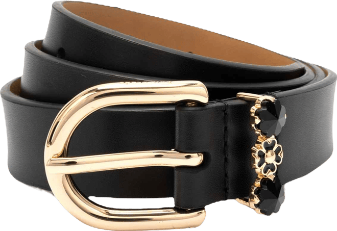Women's Faceted Flower Buckle Belt