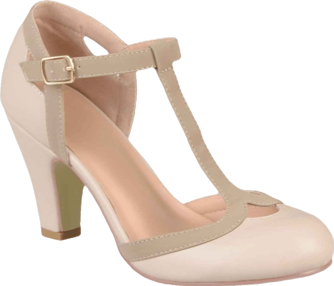 Women's Olina T Strap Round Toe Pumps