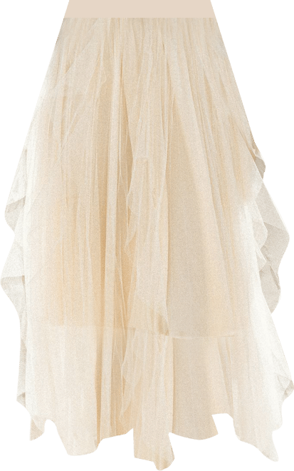 Women's Street Chic Cream Maxi Skirt