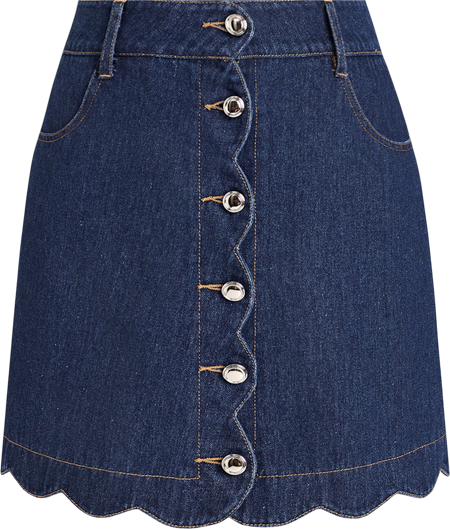 Women's Round & Round Blue Mini Skirt