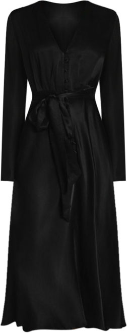meryl satin midi dress Ghost London Meryl Satin Midi Dress