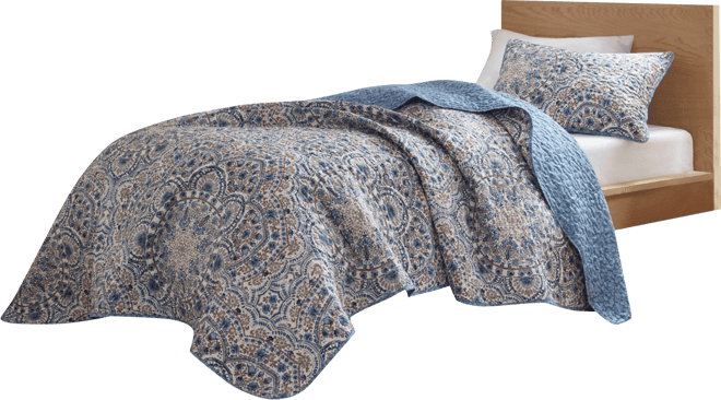 Valerie Boho Floral Reversible 2-Pc. Quilt Set, Twin