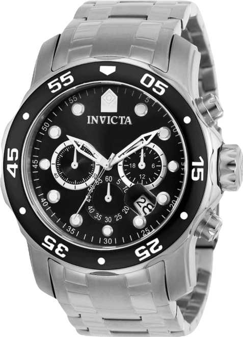 Men's 0069 Pro Diver Quartz Chronograph Black Dial Watch