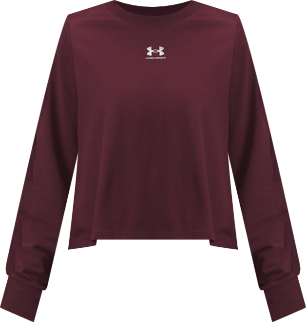 Women's Active Campus Boxy Cropped Long-Sleeve T-Shirt