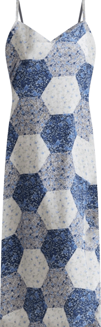 Women's Rosie V-Neck Patchwork Print Slip Nightgown