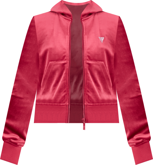 Women's Couture Cropped Velour Hoodie