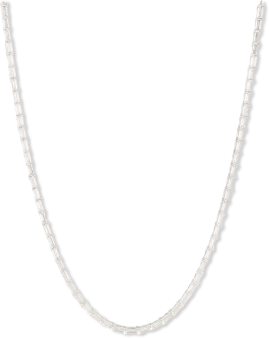 Cubic Zirconia Baguette Collar Necklace