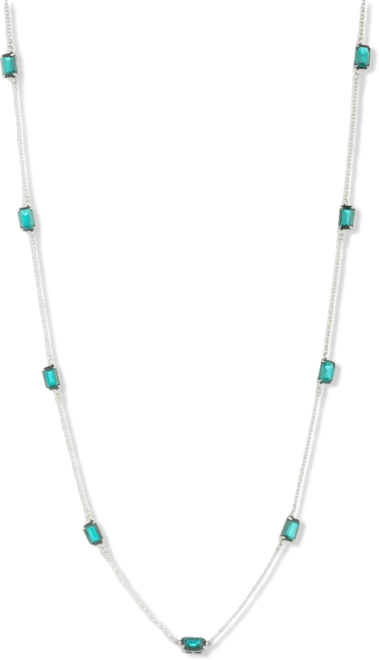 Epoxy Stone Station Collar Necklace