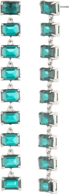 Epoxy Stone Tennis Linear Earrings