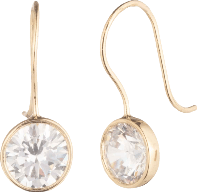 Cubic Zirconia Silver-Tone Drop Earrings (also in Gold-Tone)