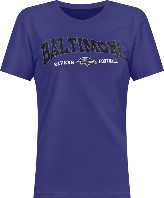 Women's Purple Baltimore Ravens Super-Slim Lightweight Winning Crew T-Shirt