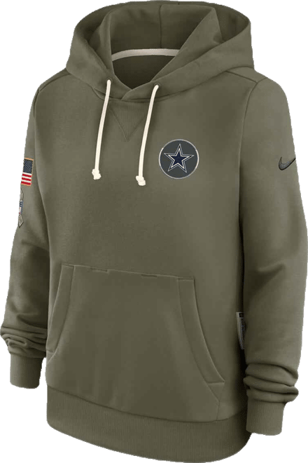 Women's Olive Dallas Cowboys 2025 Salute to Service Sideline Standard Issue Dri-fit Hoodie