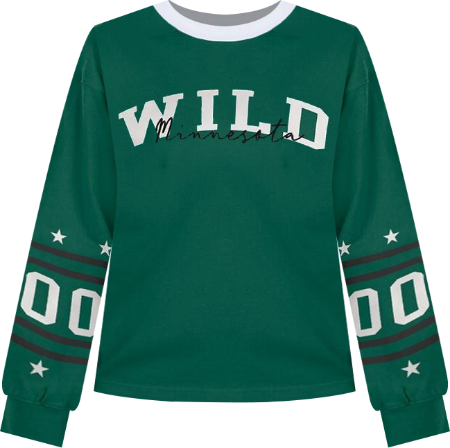 Women's Green Minnesota Wild Long-Sleeve Sport T-Shirt