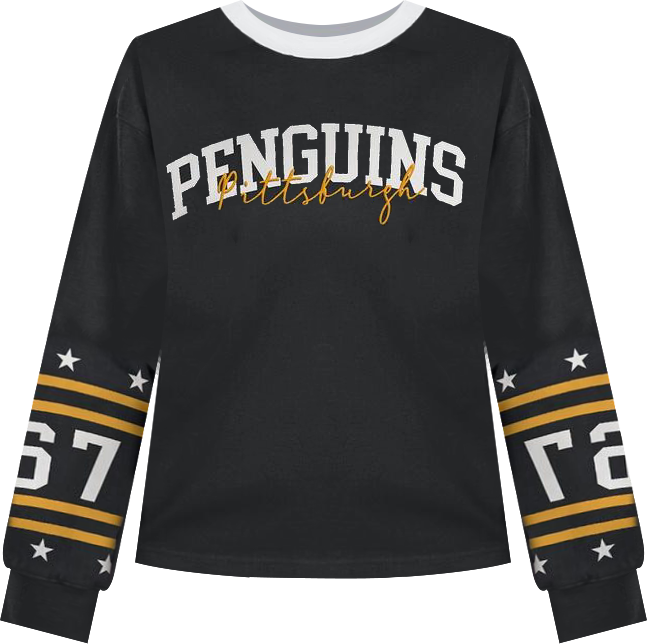 Women's Black Pittsburgh Penguins Long-Sleeve Sport T-Shirt
