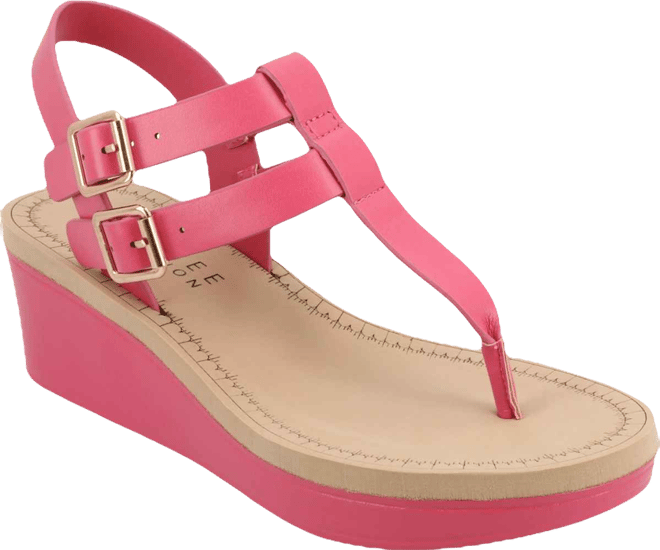 Women's Bianca Double Buckle Platform Wedge Sandals