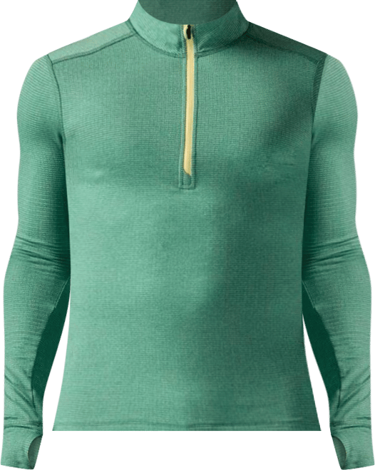 Men's Pines Microgrid Ultra-Lt Baselayer 1/2-Zip Scuba Top Lightweight Long Underwear Tops