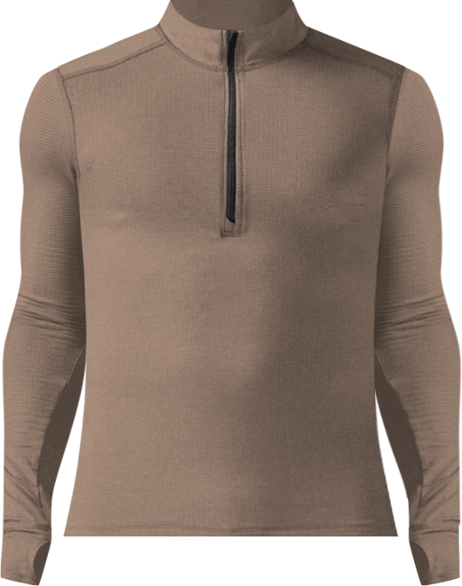 Men's Pines Microgrid Ultra-Lt Baselayer 1/2-Zip Scuba Top Lightweight Long Underwear Tops