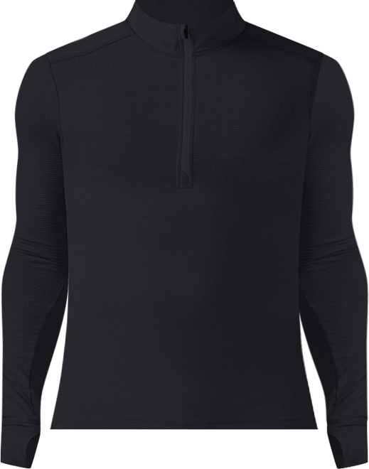 Men's Pines Microgrid Ultra-Lt Baselayer Zip Scuba Top Lightweight Long Underwear Tops