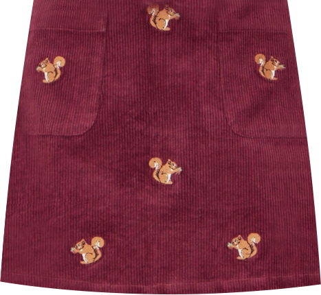 Women's Corduroy Daisy Mini Skirt