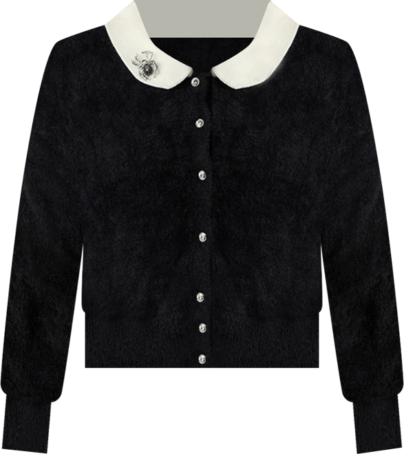 Women's Collared Knit Cardigan