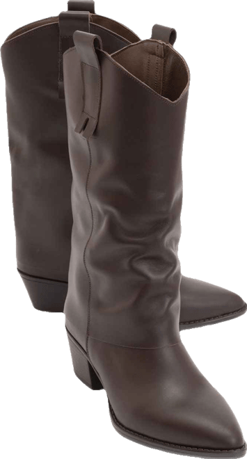 Teodora Leather Block Heel Boot (Women)
