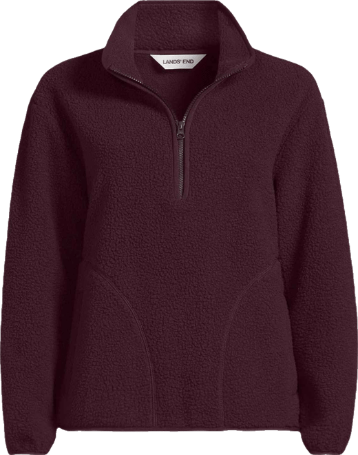Women's Half Zip Cozy High Pile Fleece Pullover