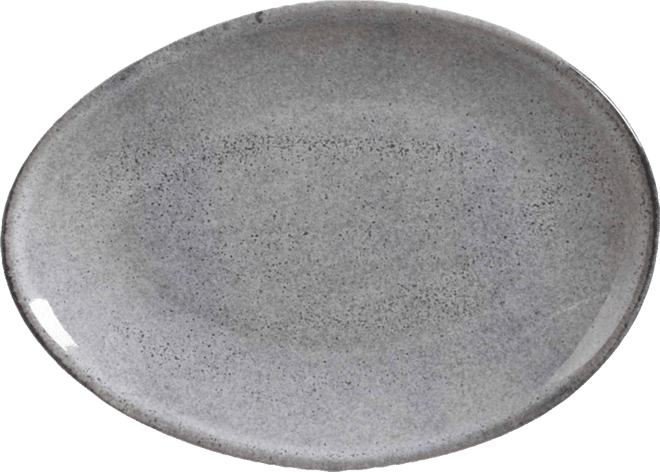 Stoneware Oval Dessert Plates, Set of 6