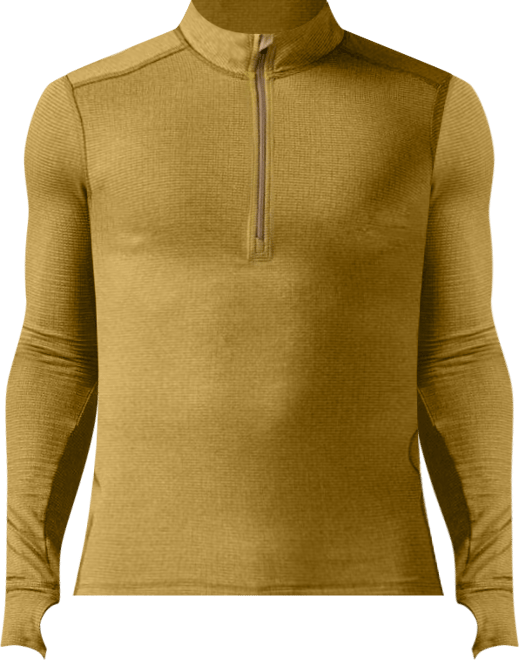 Men's Pines Microgrid Ultra-Lt Baselayer 1/4-Zip Top Lightweight Long Underwear Tops