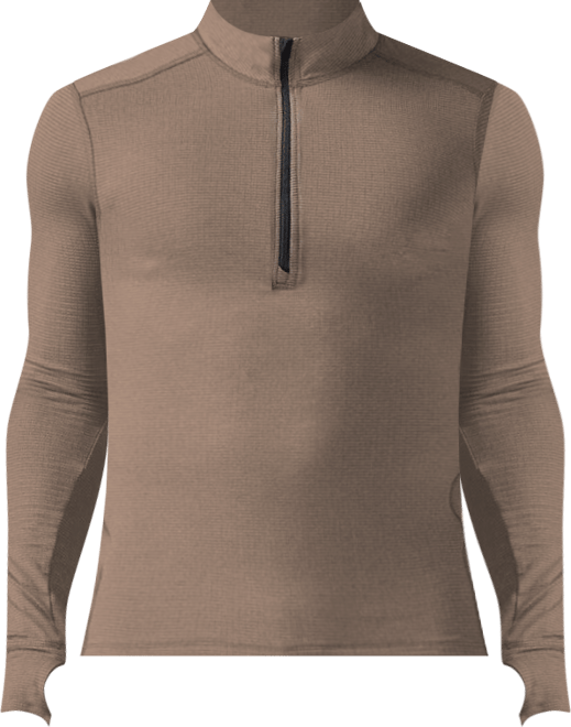Men's Pines Microgrid Ultra-Lt Baselayer 1/4-Zip Top Lightweight Long Underwear Tops
