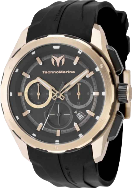 Men's Tm-318106 Ocean Quartz Black Dial Watch
