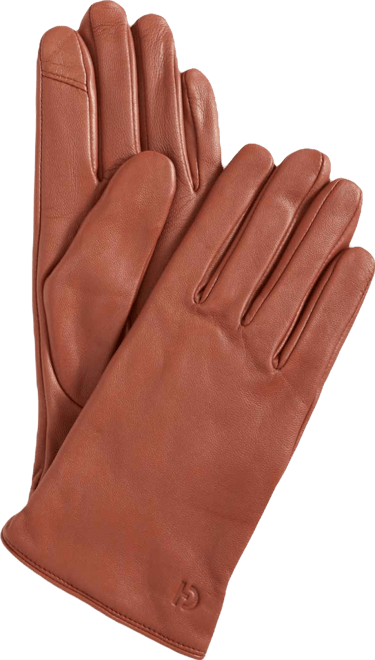 Leather Cashmere Blend Lined Basic Tech Tip Gloves