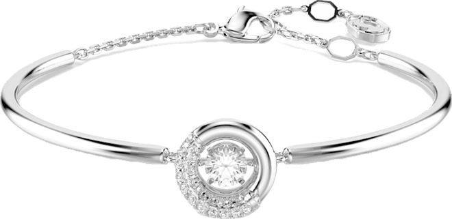 Swaroski Dextera Rhodium Plated Bangle