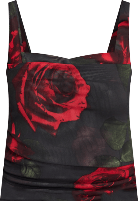 Women's Mesh Bustier Sleeveless Top, Regular and Plus Size