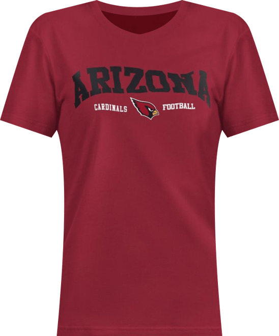 Women's Cardinal Arizona Cardinals Super-Slim Lightweight Winning Crew T-Shirt