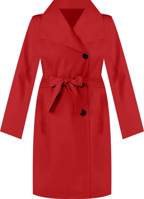 Women's  Wing Collar Hooded Trench Coat