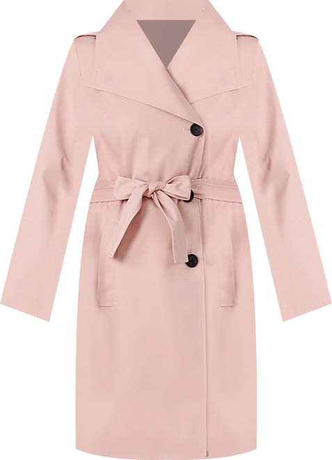 Women's  Wing Collar Hooded Trench Coat