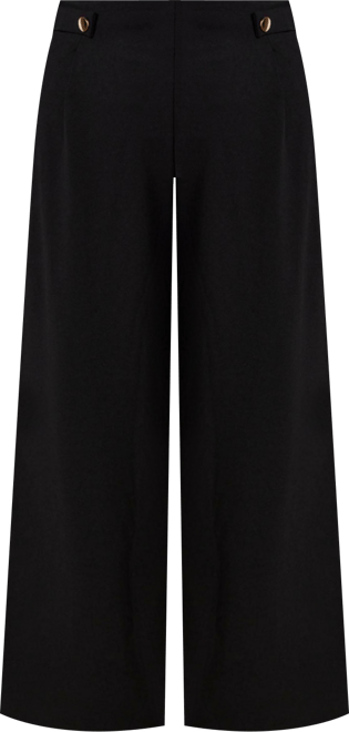 Women's Knit Trouser With Button Tab