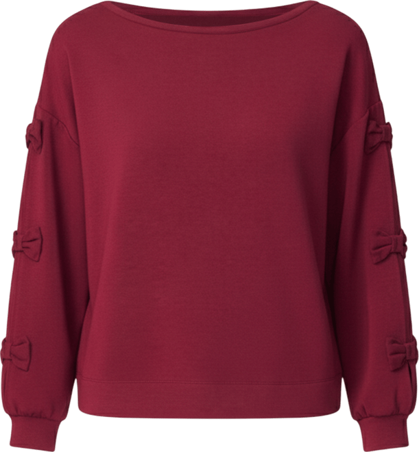 Women's Bow Sleeve Detail Scuba Sweatshirt