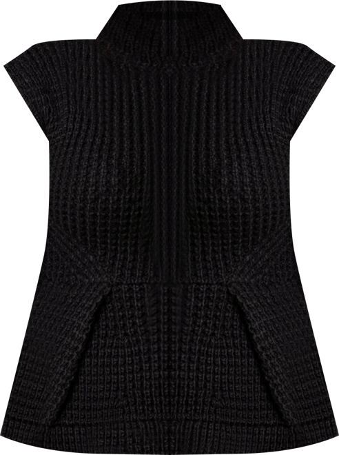 Women's Turtleneck Peplum Sweater Vest