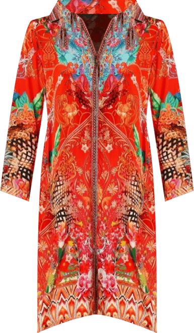 Women's Midi Summer Dress with Collared Neck, Short Sleeves, and Side Slits