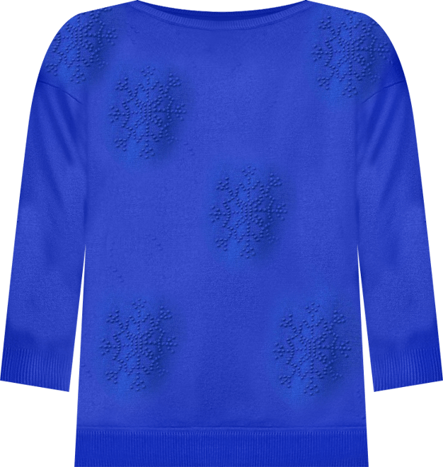 Women's Snowflake Drop Shoulder Tunic Sweater