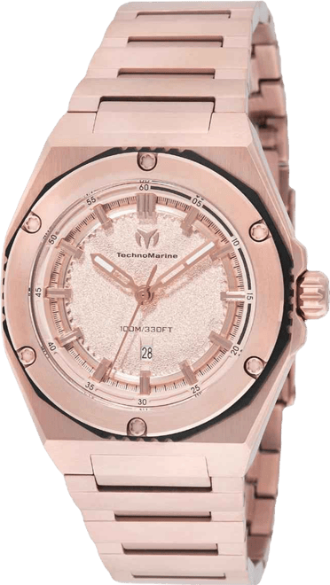 Women's Tm-416058 Coral Quartz Rose Gold Dial Watch